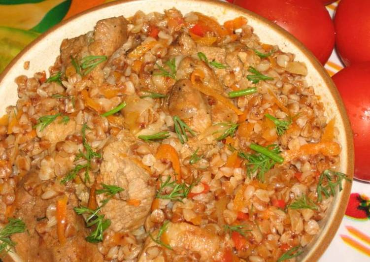 Гречка с курицей на сковороде рецепт с фото диетические