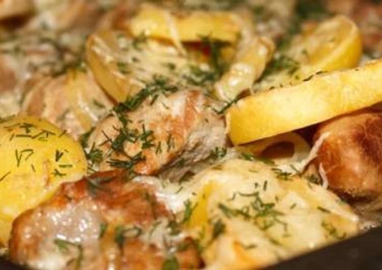 Свинина с картошкой в духовке