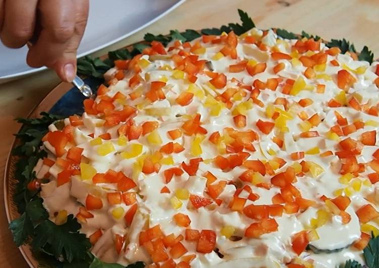 Незабываемый салат с креветками на новый год домашний майонез Незабываемый салат с креветками на новый год домашний майонез