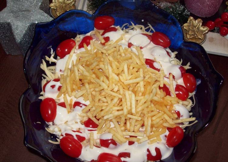 Салат сыр курица чипсы 2