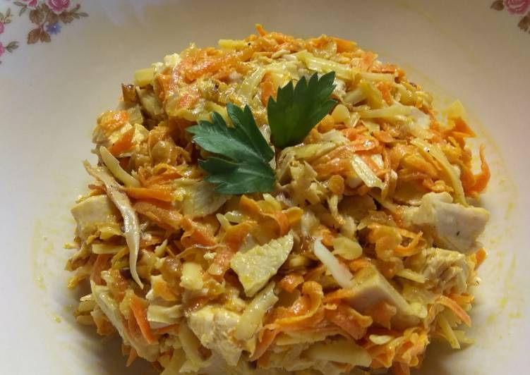 Салат с жареным луком морковью и курицей рекомендации Салат с жареным луком морковью и курицей рекомендации