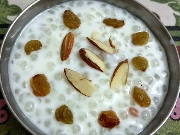 साबूदाना खीर (Sabudana kheer Recipe in Hindi)