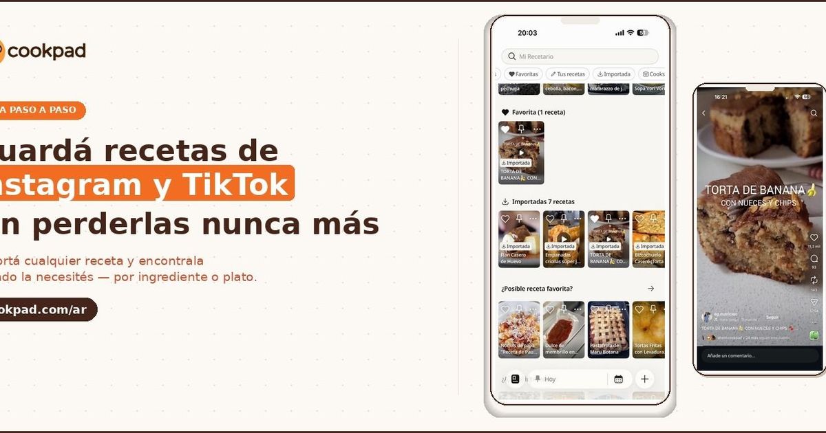 Cómo guardar recetas de Instagram y TikTok en Cookpad Uruguay: guía paso a paso