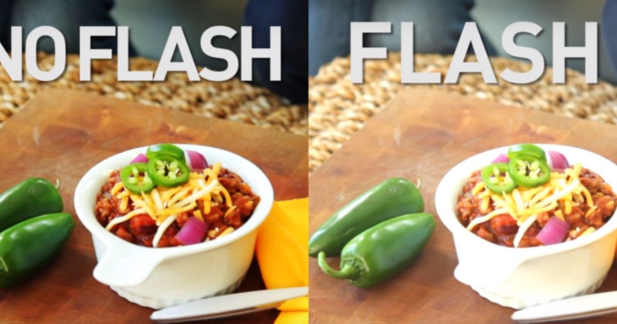 DON’T USE FLASH for your FOOD photos!