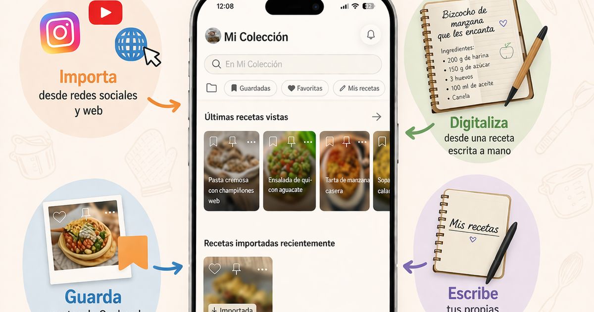 Cómo guardar e importar recetas de Instagram, TikTok o cualquier web en Cookpad (España)