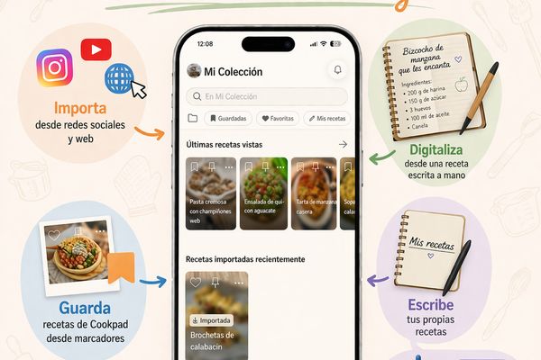 Cómo guardar e importar recetas de Instagram, TikTok o cualquier web en Cookpad (España)
