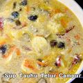 Cooksnap Sesimple Loralin semasa beliau membuat Sup tauhu telur.