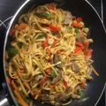 El cooksnap de Carlos Pérez Barrera cuando hizo Tallarines con Ternera y Gambas / recetas de comida china.