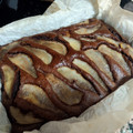 El cooksnap de Sandra cuando hizo Pastel de chocolate y pera caramelizada al ron.