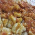 El cooksnap de Hebe cuando hizo Ñoquis con salsa.
