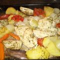 El cooksnap de Carina Cavallone cuando hizo Pollo y verduras al horno tipo vapor.