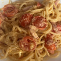 El cooksnap de Sara Lopez cuando hizo Tortellini de carne con salsa de bacon y tomates cherry.