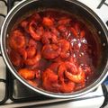 El cooksnap de Eli Ib cuando hizo Camarones a la diabla.