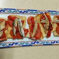 El cooksnap de alberto cuando hizo Tosta de boquerones, tomate y pimientos asados.