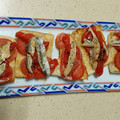 El cooksnap de alberto cuando hizo Tosta de boquerones, tomate y pimientos asados.