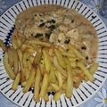 El cooksnap de Mónica Larrosa cuando hizo Strogonoff de pollo.