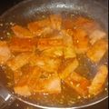 Owen Desselle's cooksnap of when they made Sweet, spicy, and sticky spam.