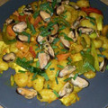 El cooksnap de Juan Antonio Rodriguez Pastrano cuando hizo Ñoquis con salteado de verduras y mejillones.