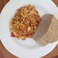 Joyce Ng'ong'a's cooksnap of when they made Fried Eggs with Ugali.