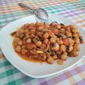El cooksnap de Ana Palape cuando hizo Bacalao desmigado con garbanzos y espinacas.