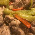 Cooksnap από Εμμανουήλ στη συνταγή Χοιρινή τηγανιά με μπίρα & πιπεριές