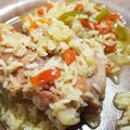 El cooksnap de Claudia Ceballos cuando hizo Arroz con pollo al disco.