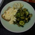 Mandy's cooksnap of when they made Spinach zucchini and mushrooms stir fry.