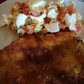 El cooksnap de Sandra Duran cuando hizo Milanesas de pescado a la marinera.