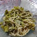 El cooksnap de Carolina Saravia cuando hizo Fideos y salsa blanca con brócoli.