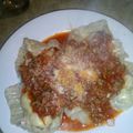 El cooksnap de Alina Krunfli. cuando hizo Pasta casera rellena de mozzarella y jamón (masa economica).