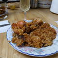 El cooksnap de Lu Palmer cuando hizo Arroz con langosta y almejas.