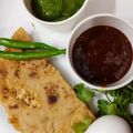 Chef Tripti Saxena's cooksnap of when they made Egg Paratha.