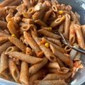 Cooksnap-ul lui Victoria Cioaca atunci când a preparat Penne cu piept de pui, porumb și sos de smântână.