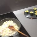 El cooksnap de Pedro Santiago Batista cuando hizo Calabacines rellenos de cebolla y pechuga de pavo.
