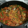 El cooksnap de Ale Bailarina cuando hizo Paella valenciana.