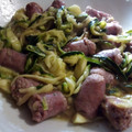 El cooksnap de Elena C cuando hizo Spaghetti de Calabacín con albóndigas de pollo.