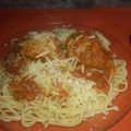 El cooksnap de Araceli Soledad Acosta cuando hizo Spaghetti con albóndigas en tuco.