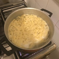 El cooksnap de Leandro González cuando hizo Tallarines caseros.