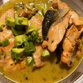 El cooksnap de Amaya Leon cuando hizo Salmón con crema Thai de ajo y coco.