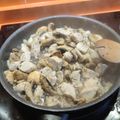 El cooksnap de Almudena Collado cuando hizo Pollo al ajillo con champiñones.