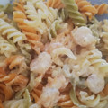 El cooksnap de marialebuffygsr cuando hizo Pasta con salsa cremosa y gambas/camarones.