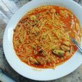 El cooksnap de Solopurés. cuando hizo Fideos con marisco🍲.