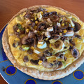 El cooksnap de Gabriel Martínez Vallejos cuando hizo Quiche de cebolla, choclo y champiñones.
