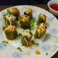 Bhumika Parmar's cooksnap of when they made Chilli paneer stuffed spinach wrap.