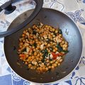 Cooksnap de Joao Galante JG quando cozinhou Salada quente de grão com espinafres,perú e tomate.