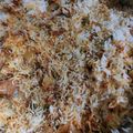 Saira Abdullah's cooksnap of when they made Al_ rehman Chicken biryani.