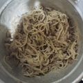 El cooksnap de Tego cuando hizo Salsa de pollo a la mostaza con fideos.