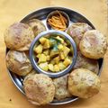Sangita Vyas's cooksnap of when they made પૂરી અને બટાકા ની સુકી ભાજી (Poori Bataka Suki Bhaji Recipe In Gujarati).