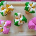Cooksnap dari Dek April untuk resep Bolu Mekar Kukus Simple Motif Semangka 