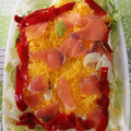 El cooksnap de Zaira cuando hizo Pastel de salmón con surimi y huevo hilado.
